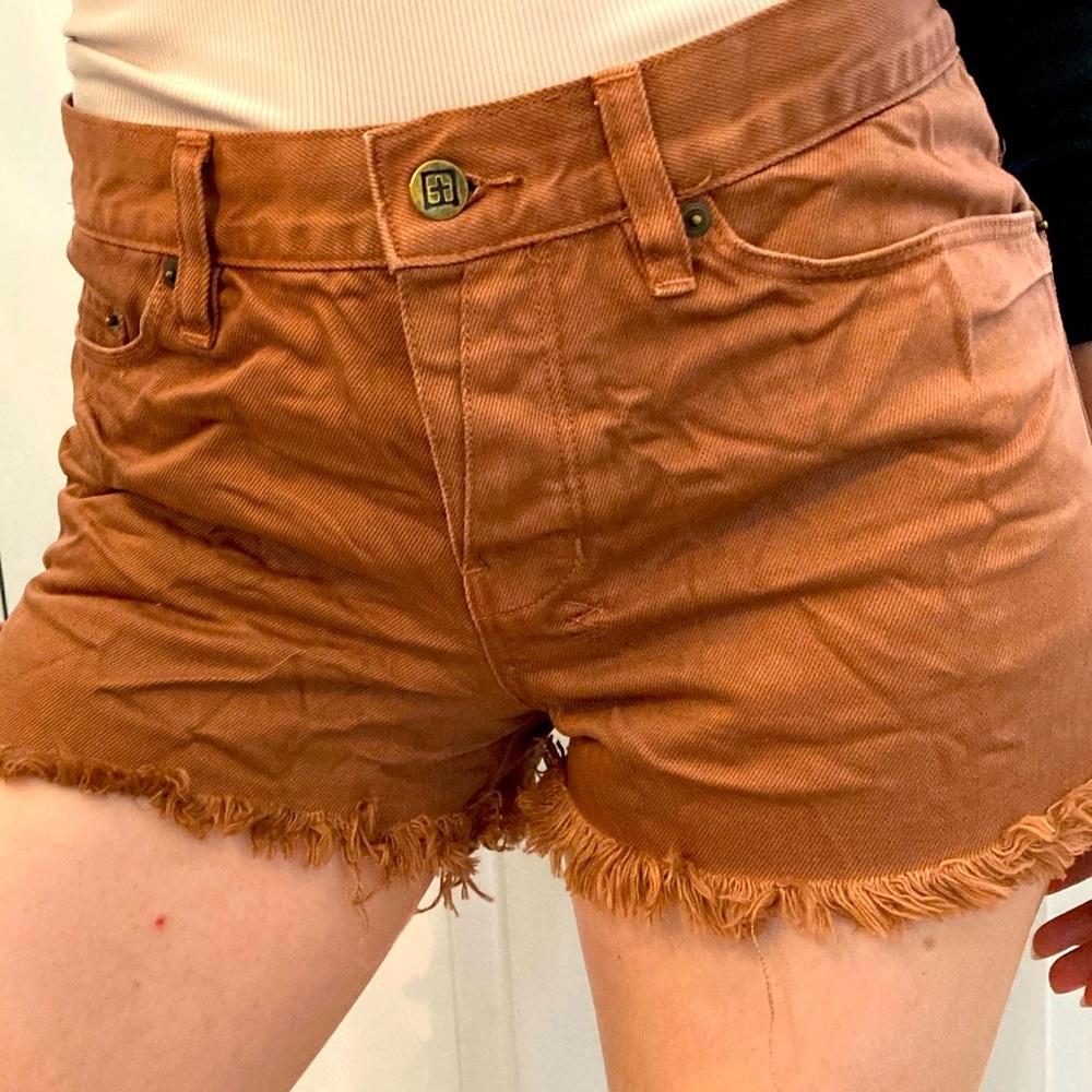 NWT RARE HIGH WAISTED CLAY POT JING SHORT SELVEDGE AUSTRALIAN IMPORTED DENIM - Picture 2 of 14